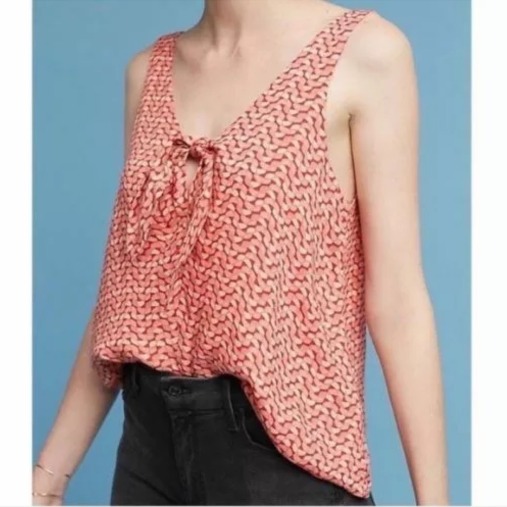 Anthropologie Maeve Verena Tie Front Tank Top